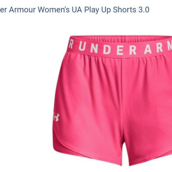 New with Tags! Women's Under Armour Play-Up Shorts Neon Pink Sz LG - Picture 3 of 8